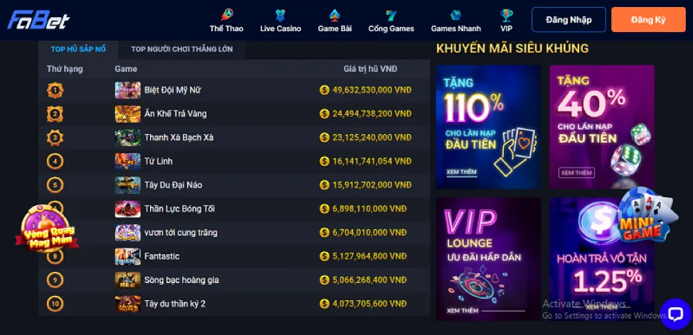 Các trò chơi tại hi79 Casino